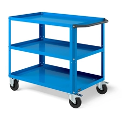 vendita online Carrello clever 1006 large mm.1024x615x847h - blu ral5012 Carrelli e Contenitori Per Officina - Moduli Per Carrelli Fami